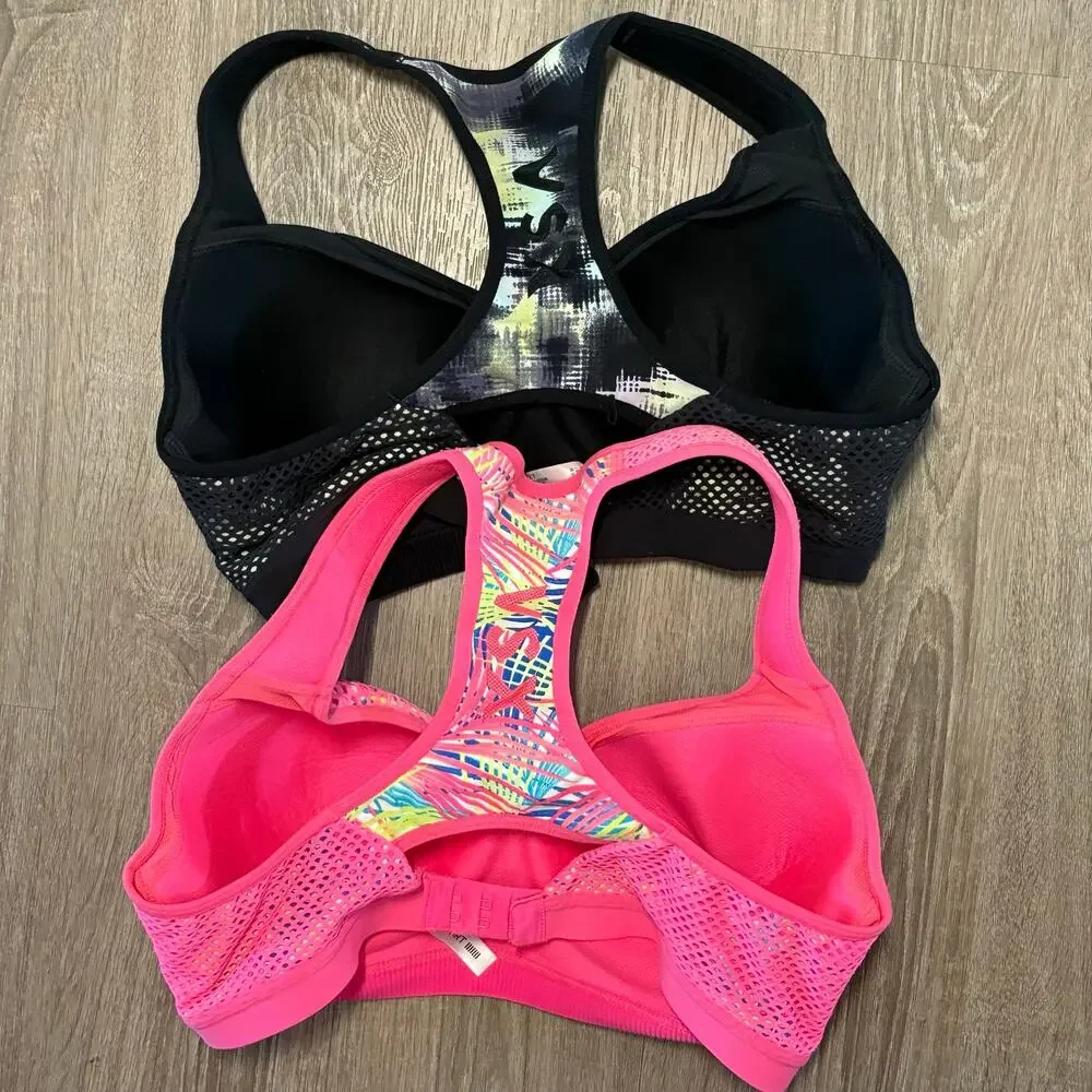 Victoria’s Secret VSX Underwire Sports Bras 36C Mesh Racerback Lot of 2
